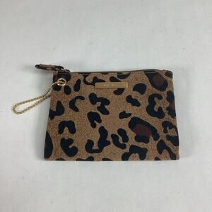 Vintage Nine West Zippered Leopard Print Coin Change Purse Wallet